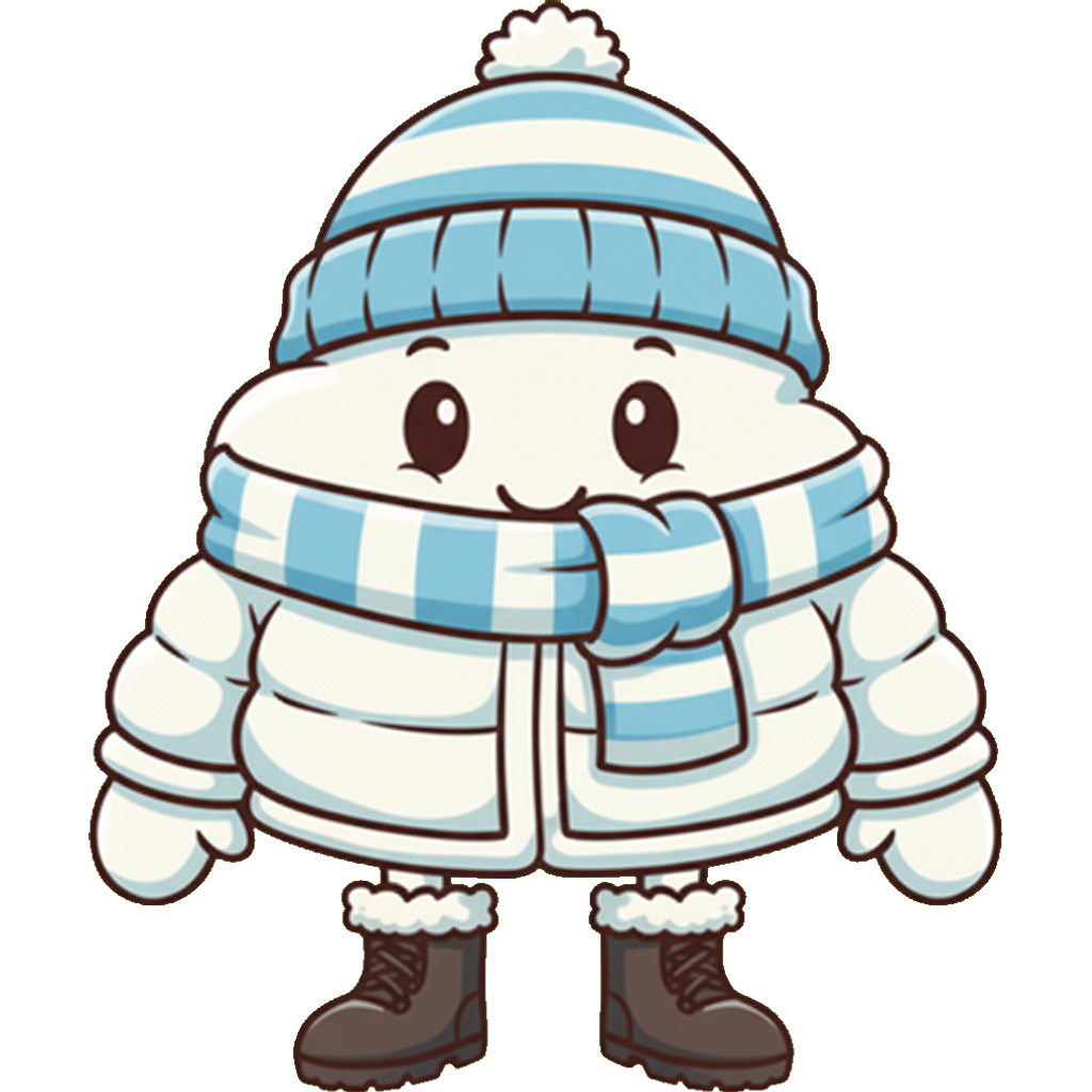 Plumi bundled in a winter coat